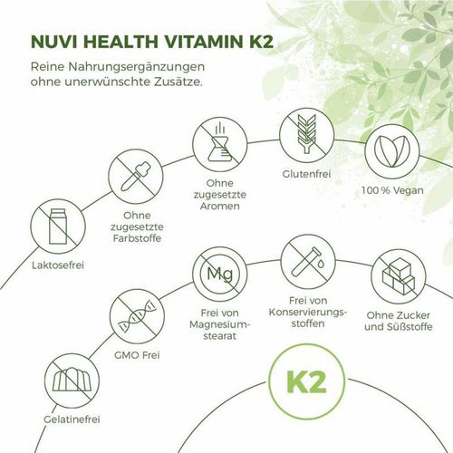 Nuvi Health Vitamin K2 MK7 - 200 g 1700 Tropfen = 50 ml