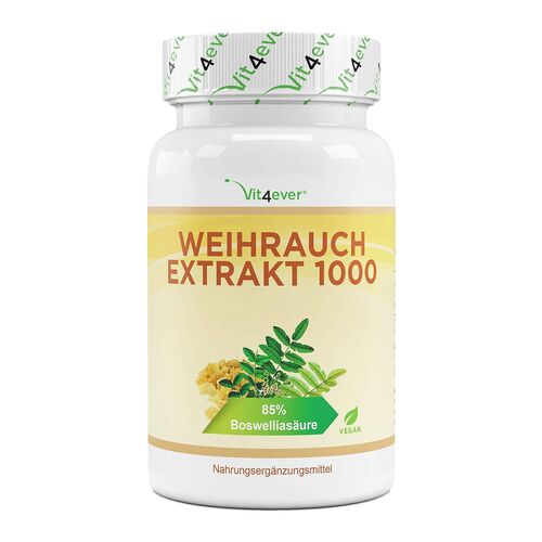 Vit4ever Weihrauch Extrakt 1000 - 85% Boswellia-Sure 180 Kapseln