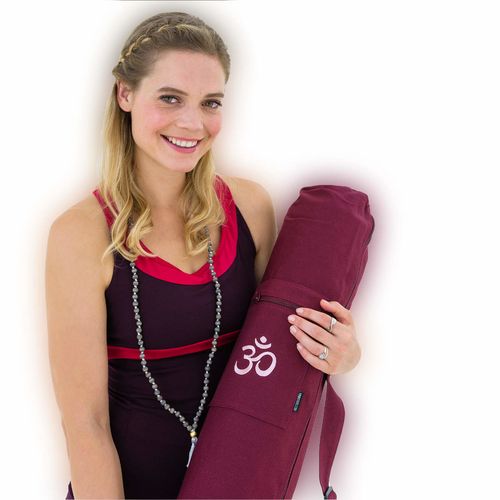 Yogistar Yogatasche Yogibag OM Baumwolle bordeaux