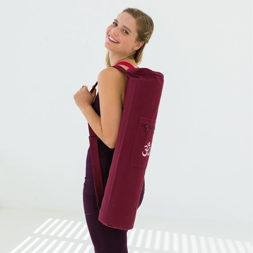 Yogistar Yogatasche Yogibag OM Baumwolle bordeaux