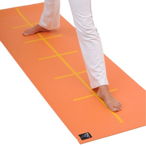 Yogistar Yogamatte Plus Alignment - rutschfest - bordeaux