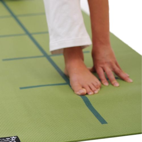 Yogistar Yogamatte Plus Alignment - rutschfest - bordeaux