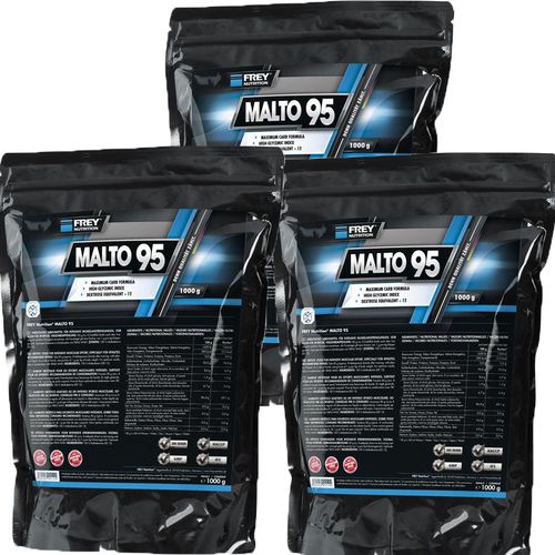 3x Frey Nutrition Malto 95 - 1000g Zip-Beutel