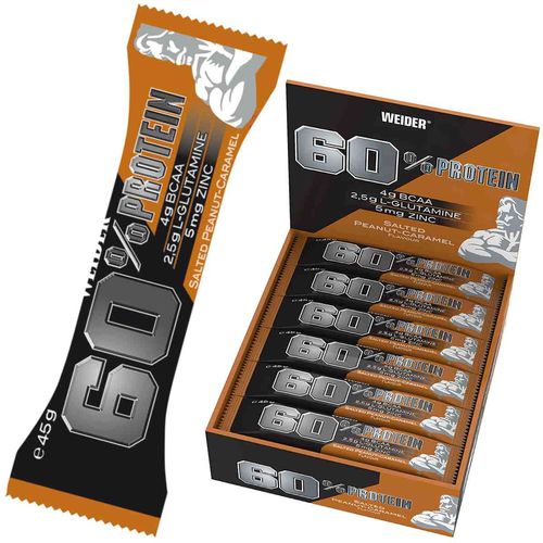 Weider 60% Protein Bar 24x45g Salted Peanut Caramel