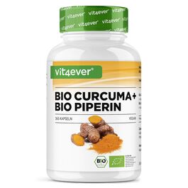 Vit4ever Bio Curcuma + Piperin 365 Kapseln
