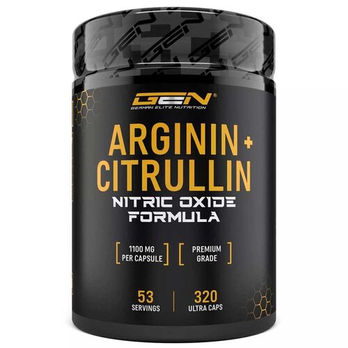GEN Nutrition L-Arginin + L-Citrullin 320 Kapseln
