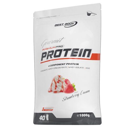 Best Body Nutrition Gourmet Premium Pro Protein 1000g Strawberry Cream