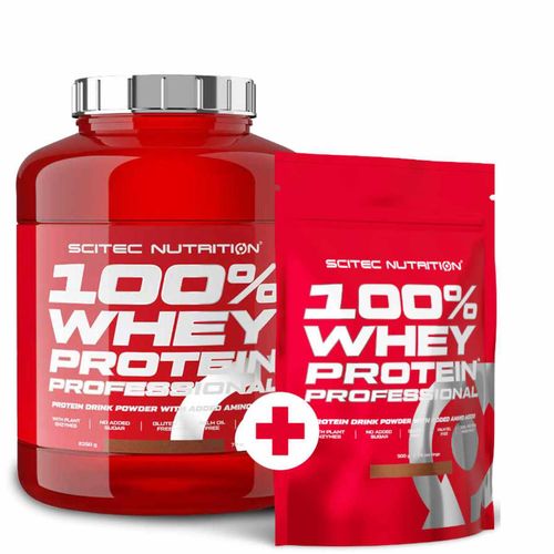Scitec Nutrition 100% Whey Protein Professional 2350g + 500g Banane Erdbeere wei�e Schokolade