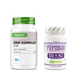 Vit4ever Zink Komplex 25mg 365 Tabletten + Vitamin D3...