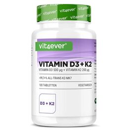Vit4ever Vitamin D3 20.000 I.E. 500 g + K2 200 g 100...