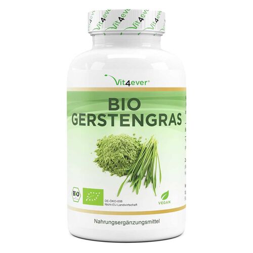 Vit4ever Bio Gerstengras 365 Vegane Kapseln