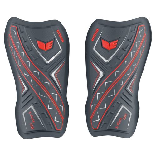 Erima X-Plate One Schienbeinschoner cool grey / fiery coral Gr. XL