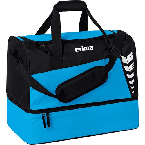 Erima Six Wings Sporttasche mit Bodenfach M Curacao / Schwarz