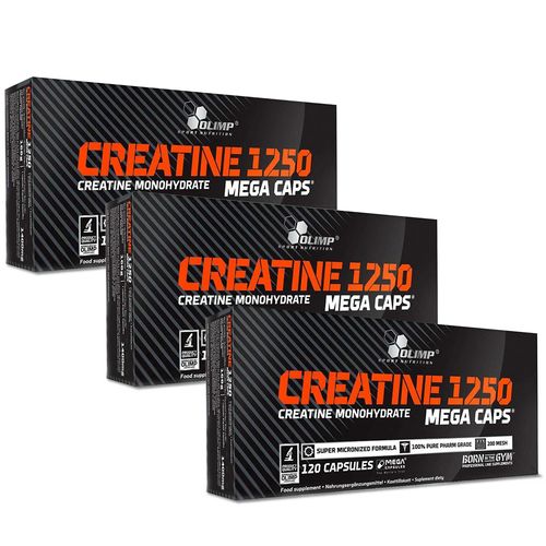 3x Olimp Creatine 1250 Mega Caps - 120 Kapseln