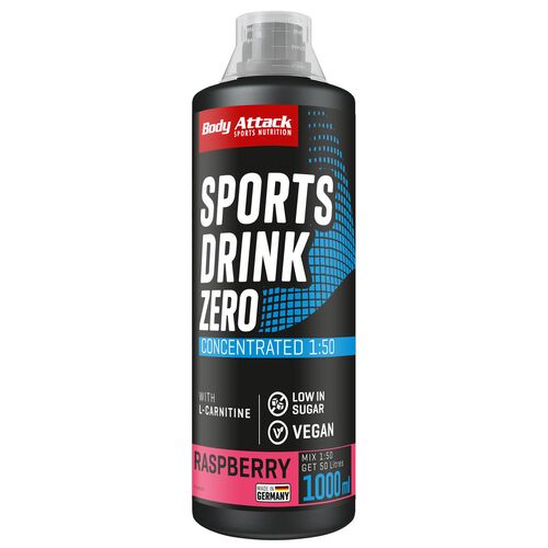 Body Attack Sports Drink Zero 1000ml Himbeere