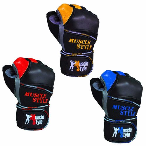 MuscleStyle Pro Technology Gelb Fitnesshandschuhe M
