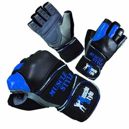 MuscleStyle Pro Technology Blau Fitnesshandschuhe