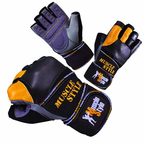MuscleStyle Pro Technology Blau Fitnesshandschuhe M