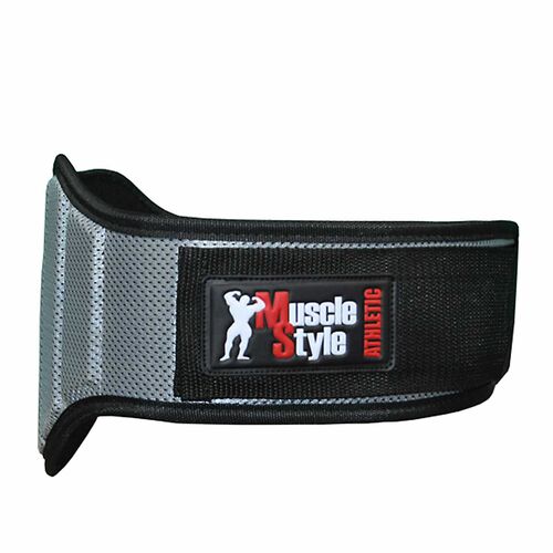 MuscleStyle Athletic Fitnessgrtel grau-schwarz M