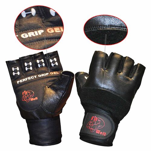 FitWelt Perfect Grip Gel Fitnesshandschuhe M