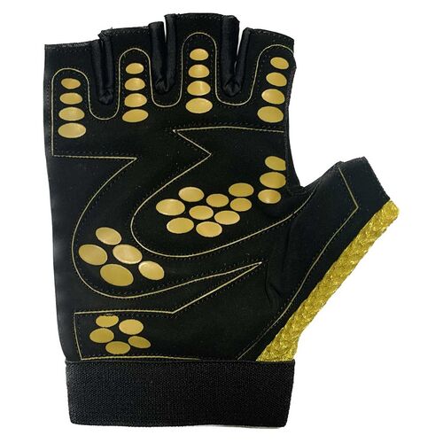 FitWelt Trainingshandschuhe Schwarz-Gelb
