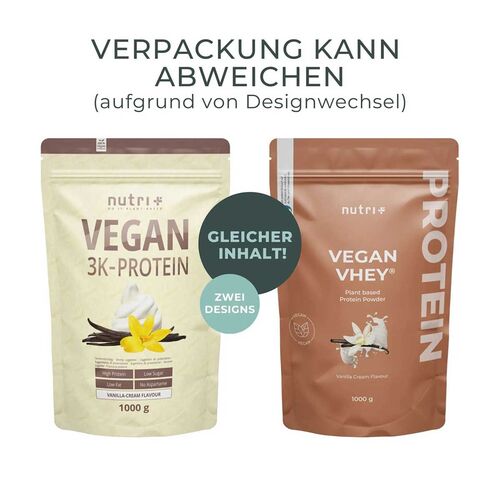 Nutri+ Vegan 3K Protein 1000g Vanillle-Sahne
