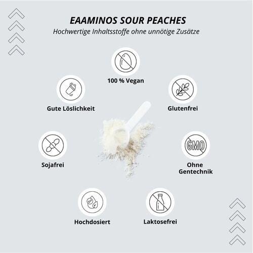 Nutri+ EAAminos Pulver 500g Saurer Pfirisch