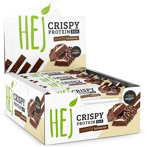 MHD 06/2024 HEJ Natural Crispy Protein Bar 12x45g Crunchy Brownie