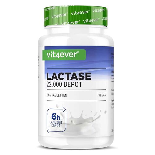 Vit4ever Laktase Depot 22.000 - 365 Tabletten