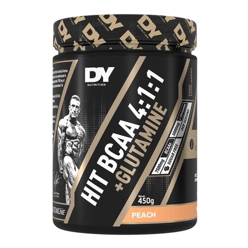 Dorian Yates Nutrition Hit BCAA 4:1:1 + Glutamine 450g Peach