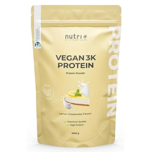 Nutri+ Vegan 3K Protein 1000g Lemon Cheesecake
