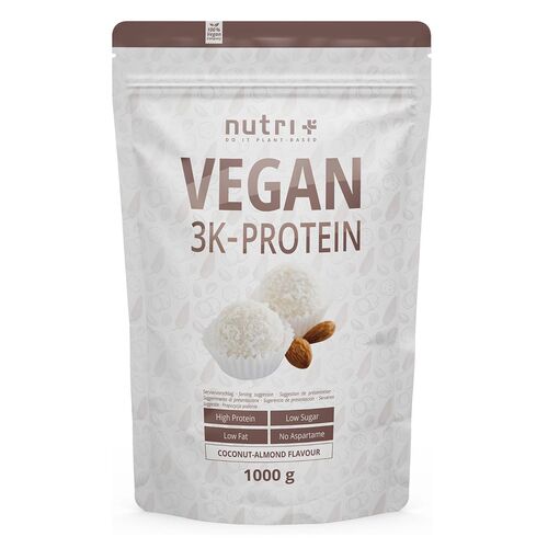 Nutri+ Vegan 3K Protein 1000g Kokos-Mandel