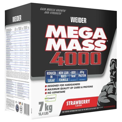MHD 10/2025 Weider Mega Mass 4000 - 7000g Erdbeere