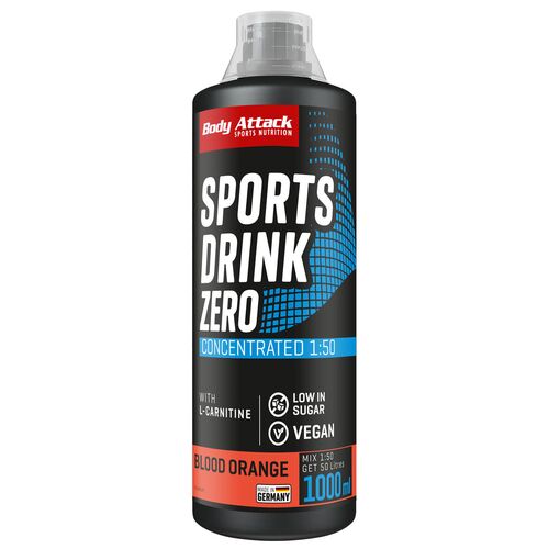 MHD 02/2026 Body Attack Sports Drink Zero 1000ml Blutorange